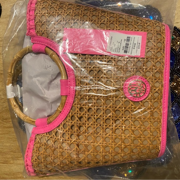 NWT Lilly Pulitzer Mini Grotto Cane Tote - Picture 8 of 10